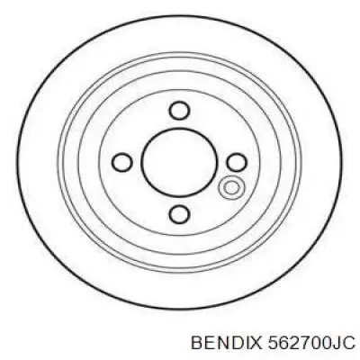 562700JC Jurid/Bendix disco do freio traseiro