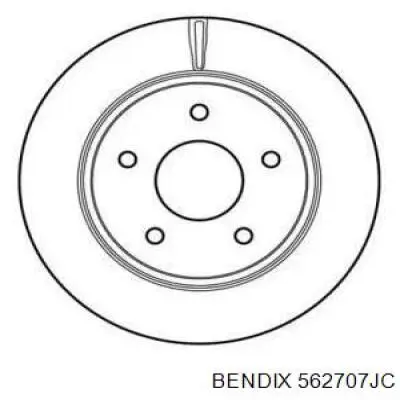 Передние тормозные диски 562707JC Jurid/Bendix