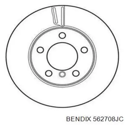 Передние тормозные диски 562708JC Jurid/Bendix