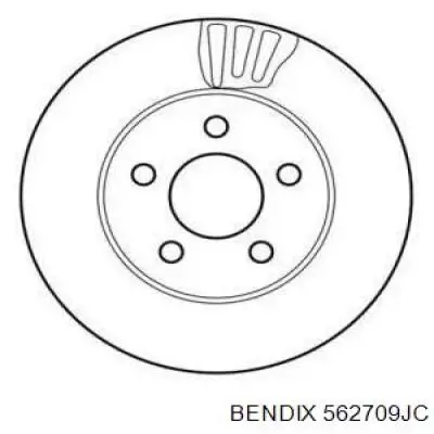 Передние тормозные диски 562709JC Jurid/Bendix