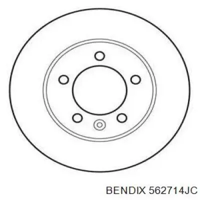 Тормозные диски 562714JC Jurid/Bendix