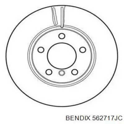 Передние тормозные диски 562717JC Jurid/Bendix