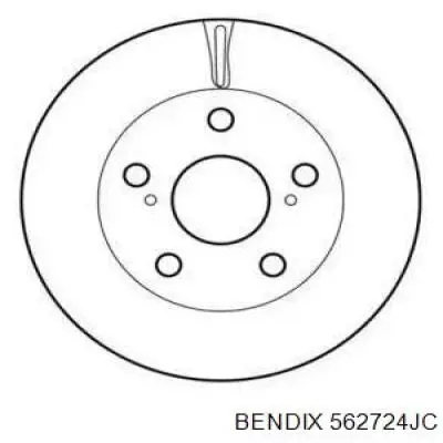 Передние тормозные диски 562724JC Jurid/Bendix