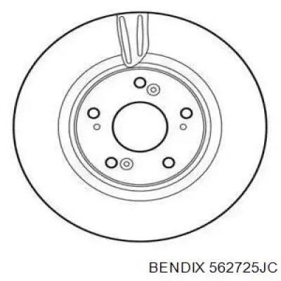 562725JC Jurid/Bendix диск тормозной передний