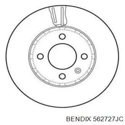 Передние тормозные диски 562727JC Jurid/Bendix