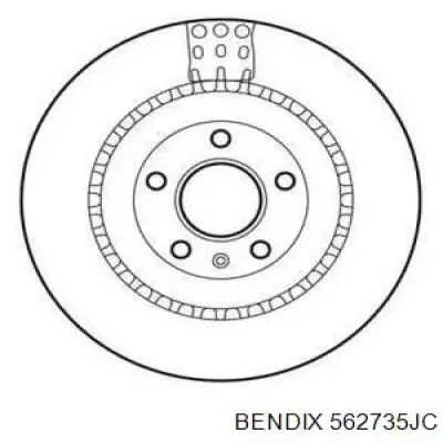 Тормозные диски 562735JC Jurid/Bendix