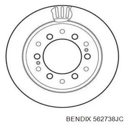 Тормозные диски 562738JC Jurid/Bendix