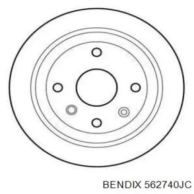 562740JC Jurid/Bendix диск тормозной задний