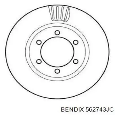 562743JC Jurid/Bendix передние тормозные диски