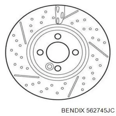 Передние тормозные диски 562745JC Jurid/Bendix