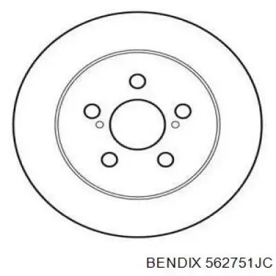 562751JC Jurid/Bendix диск тормозной задний