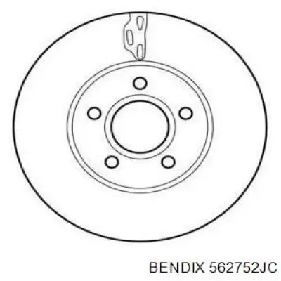Тормоз дисковый передний Jurid/Bendix 562752JC цена, от 34.96 USD