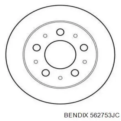 562753JC Jurid/Bendix диск тормозной задний