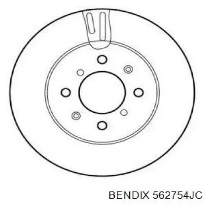 Передние тормозные диски 562754JC Jurid/Bendix