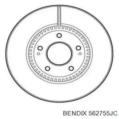 Передний тормозной диск Jurid/Bendix 562755JC