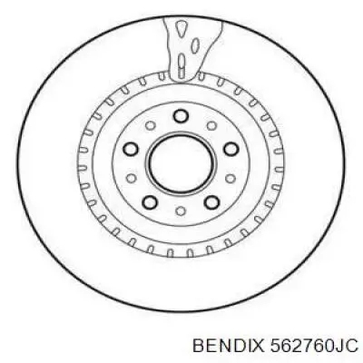 Передние тормозные диски 562760JC Jurid/Bendix