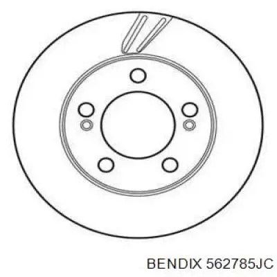 Передние тормозные диски 562785JC Jurid/Bendix