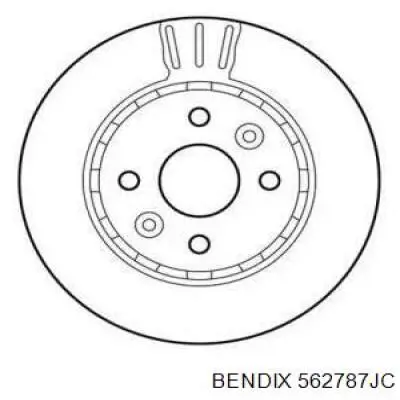 Передние тормозные диски 562787JC Jurid/Bendix