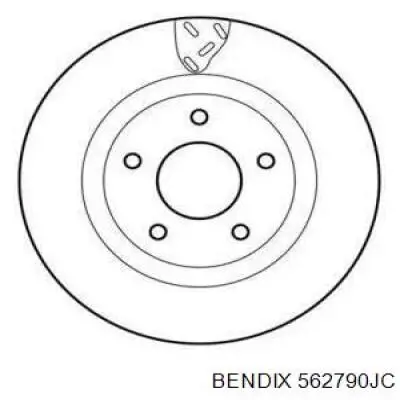 562790JC Jurid/Bendix диск тормозной передний