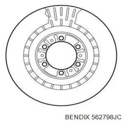 562798JC Jurid/Bendix диск тормозной передний