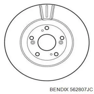 562807JC Jurid/Bendix диск тормозной передний