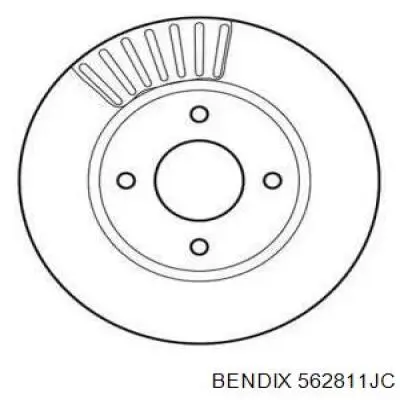 Передние тормозные диски 562811JC Jurid/Bendix