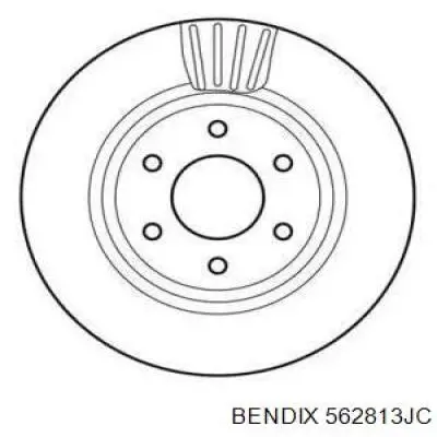 562813JC Jurid/Bendix диск тормозной передний