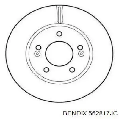 Передние тормозные диски 562817JC Jurid/Bendix