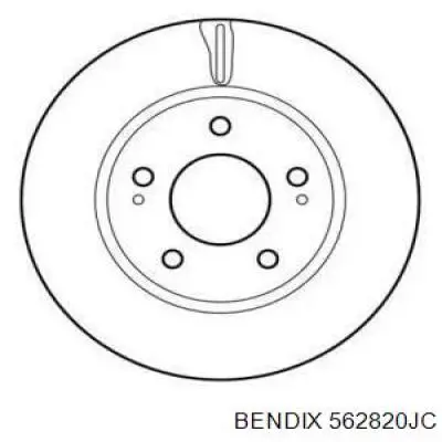 Передние тормозные диски 562820JC Jurid/Bendix