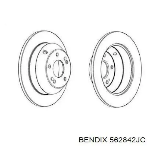 Тормозные диски 562842JC Jurid/Bendix