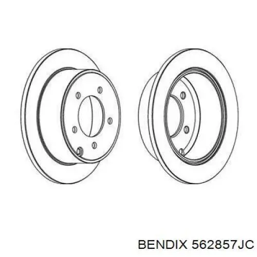 Тормозные диски 562857JC Jurid/Bendix