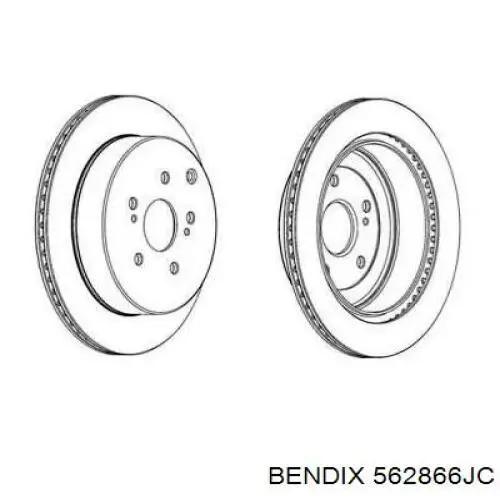 Тормозные диски 562866JC Jurid/Bendix