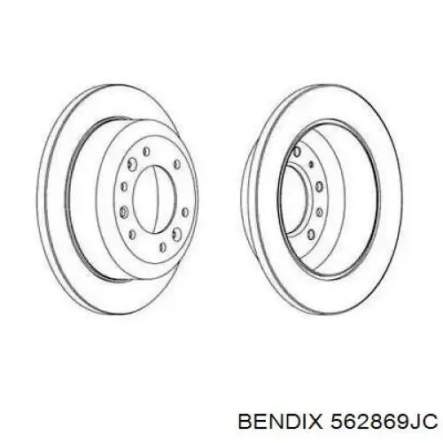 Тормозные диски 562869JC Jurid/Bendix