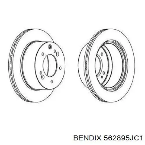 562895JC-1 Jurid/Bendix тормозные диски