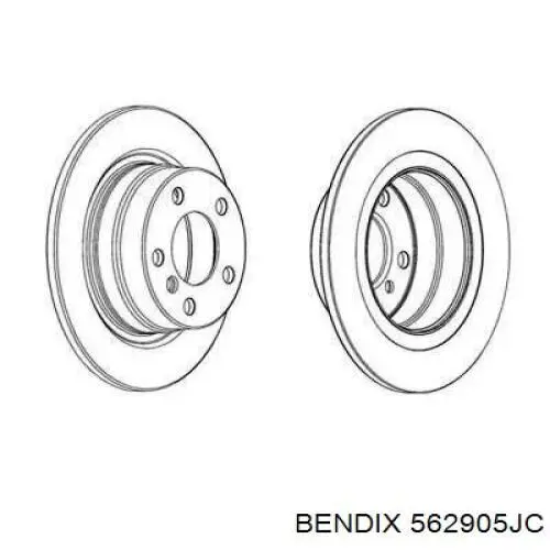 Тормозные диски 562905JC Jurid/Bendix