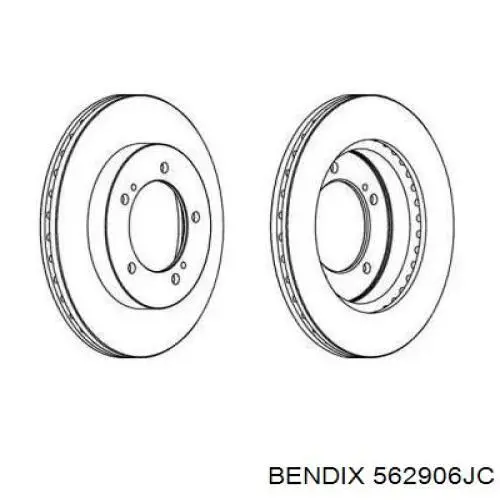 Передние тормозные диски 562906JC Jurid/Bendix