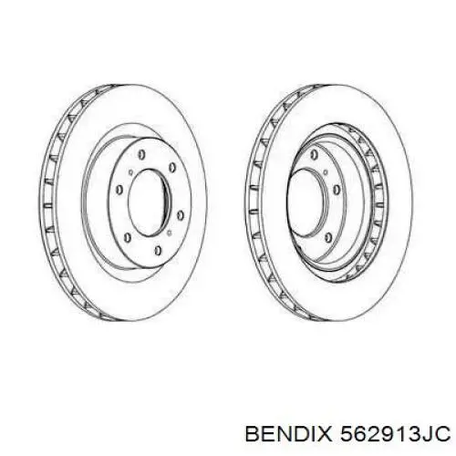 Передние тормозные диски 562913JC Jurid/Bendix