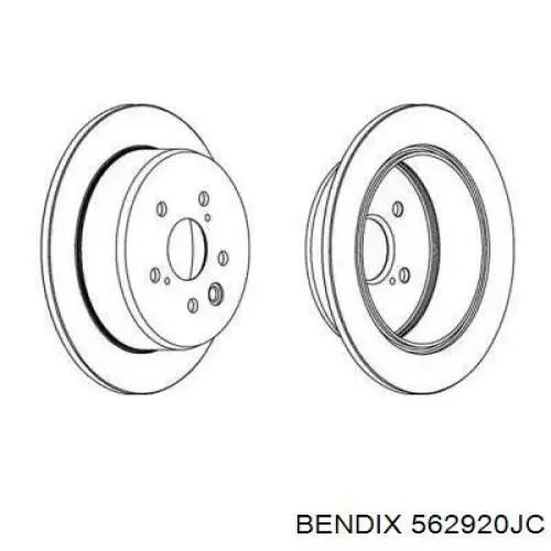 Тормозные диски 562920JC Jurid/Bendix