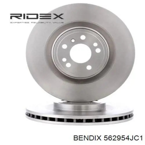 Передний тормозной диск Jurid/Bendix 562954JC1