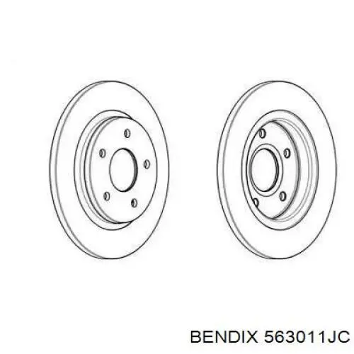 Тормозные диски 563011JC Jurid/Bendix