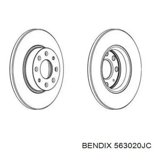 563020JC Jurid/Bendix передние тормозные диски