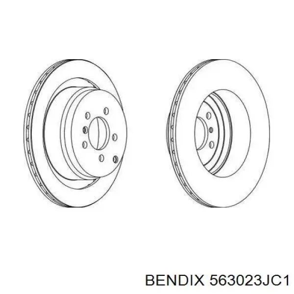 Задний тормозной диск Jurid/Bendix 563023JC1 цена, от 84.76 USD