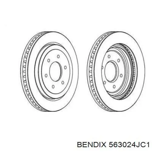563024JC1 Jurid/Bendix диск тормозной передний