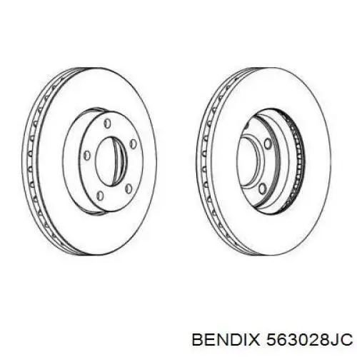 Тормозные диски 563028JC Jurid/Bendix