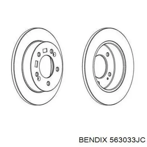 Тормозные диски 563033JC Jurid/Bendix