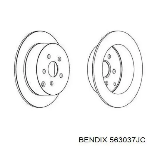 Тормозные диски 563037JC Jurid/Bendix