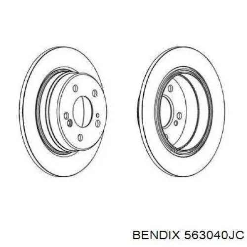 Тормозные диски 563040JC Jurid/Bendix