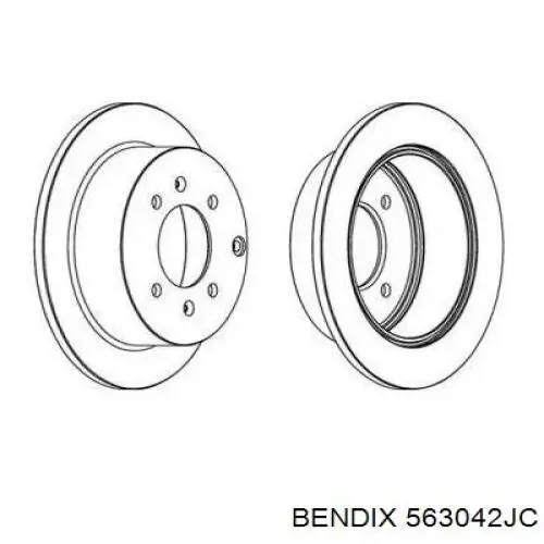 563042JC Jurid/Bendix тормозные диски