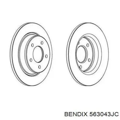 563043JC Jurid/Bendix диск тормозной задний
