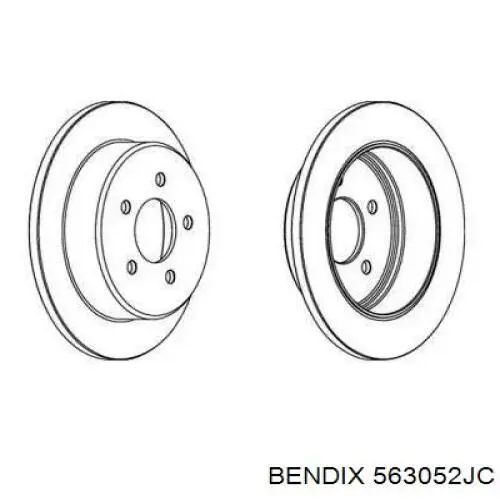 Тормозные диски 563052JC Jurid/Bendix